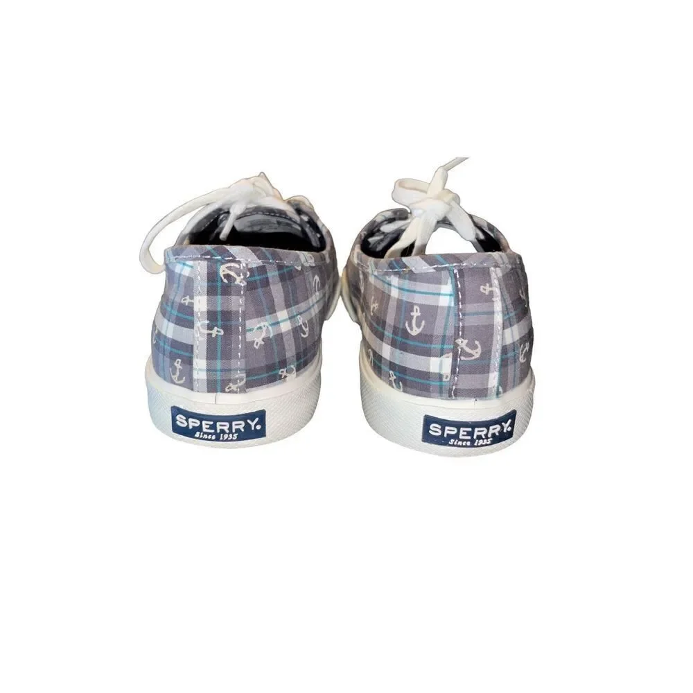 Sperry Women's Top-Sider Pier View Anchor Gray Plaid Size 7M - Picture 4 of 7